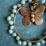 Butterfly Hoops in Turquois..
