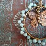 Butterfly Hoops in Turquois..