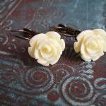 Ivory Rose Earrings