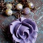 Purple Rose Summer Necklace..