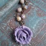 Purple Rose Summer Necklace..
