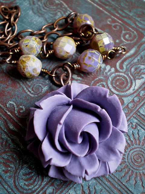 Purple Rose Summer Necklace 